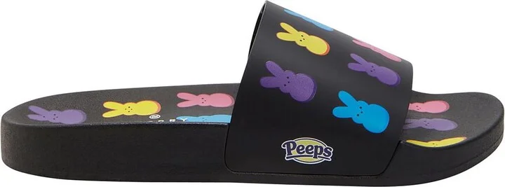 The Peeps Bunny Slide Womens Flat Slip On Slide Sandals
