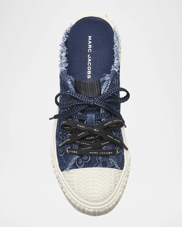 The Puffed Daisy Denim Sneaker Mules - Image 8