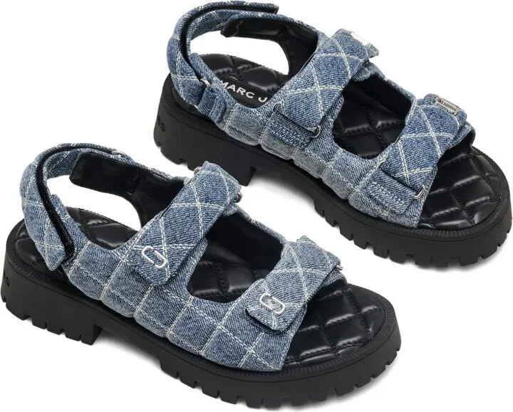 The Quilted denim sandals - Image 2