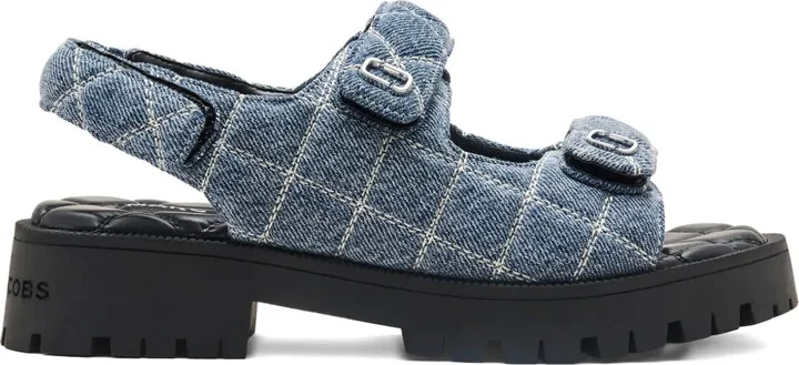 The Quilted denim sandals