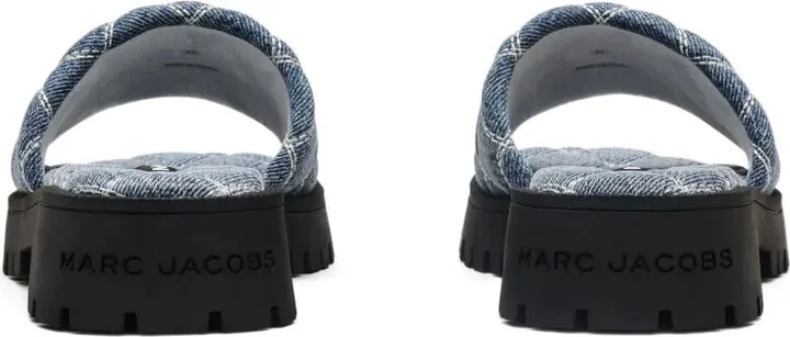 The Quilted denim slides - Image 3