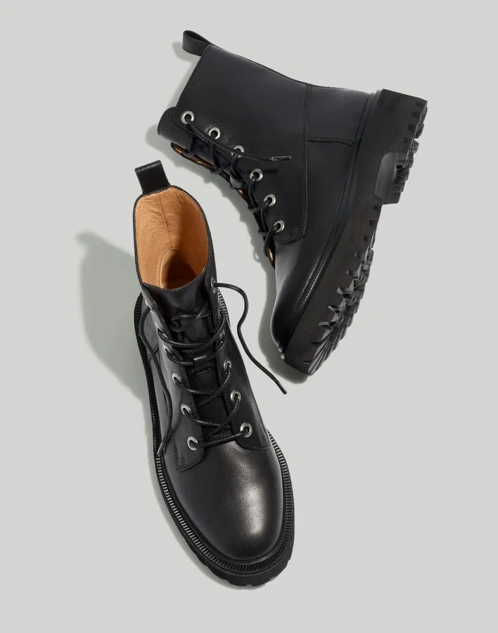 The Rayna NG667-001 Boots Women's US 5.5 Black Leather Lace Up ZPO3142