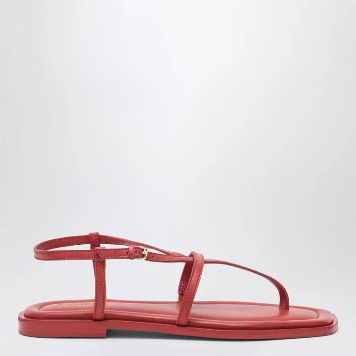 The Remly Sandals cherry-coloured in leather