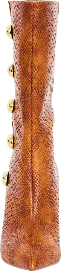 The Revival Snakeskin Embossed Pointed Toe Mid Calf Boot - Image 5