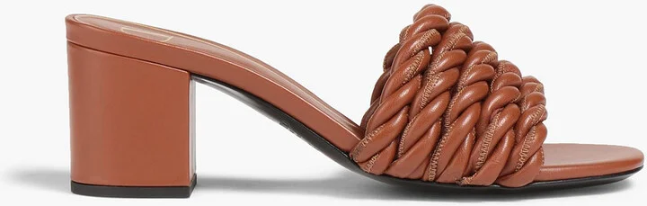 The Rope twisted leather mules