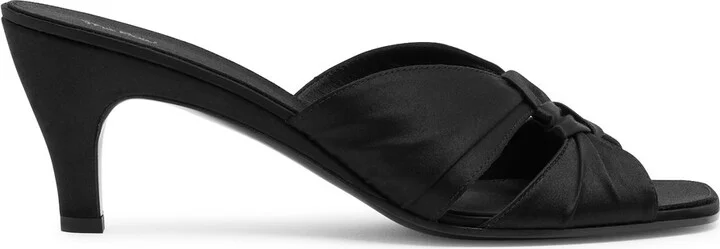 The Row 75 Knotted Satin Mules