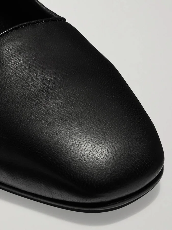 The Row - Ava Leather Mary Jane Ballet Flats - Black - Image 4
