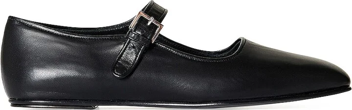 The Row Ava Mary Jane Flats in Black
