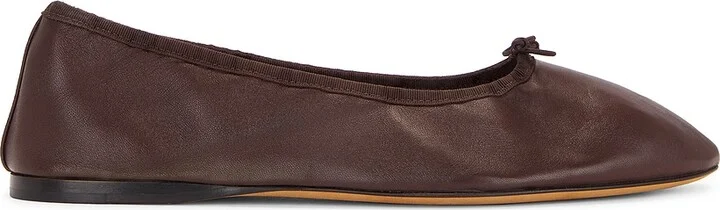 The Row Awar Ballerina Flat in Chocolate