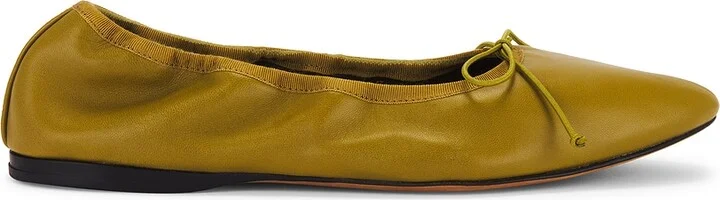 The Row Awar Ballerina Flat in Olive