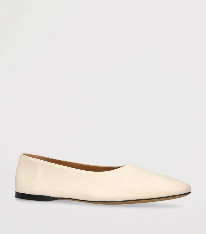 The Row Awar Leather Ballet Flats - Image 3