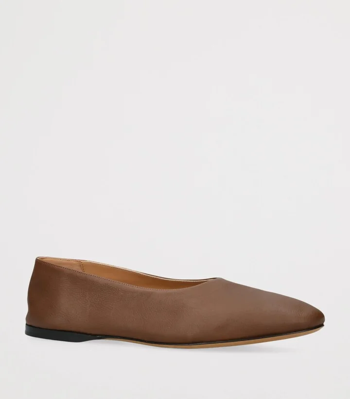 The Row Awar Leather Ballet Flats - Image 3