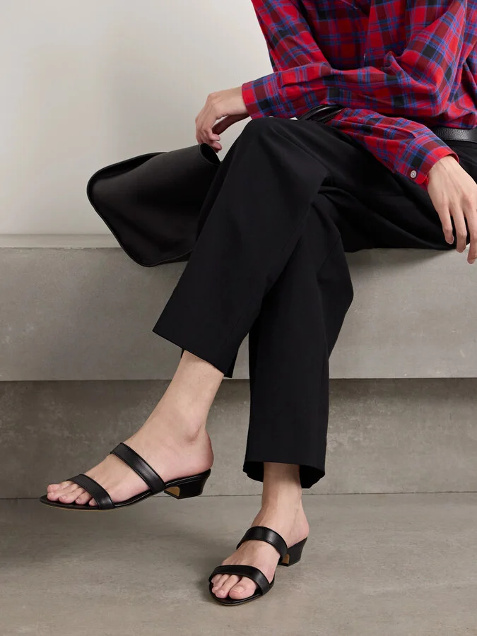 The Row - Awar Leather Sandals - Black - Image 2