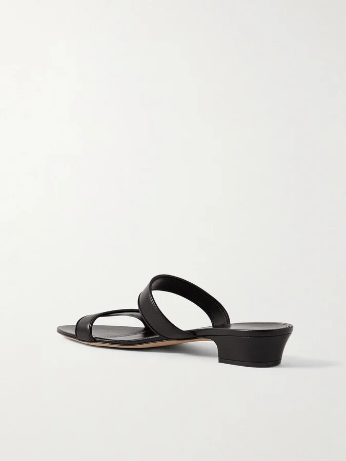 The Row - Awar Leather Sandals - Black - Image 3