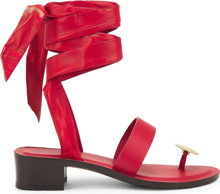 The Row Band Sandal in Red