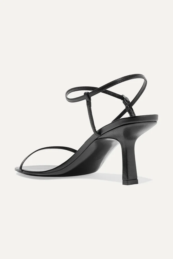 The Row - Bare Leather Sandals - Black - Image 3
