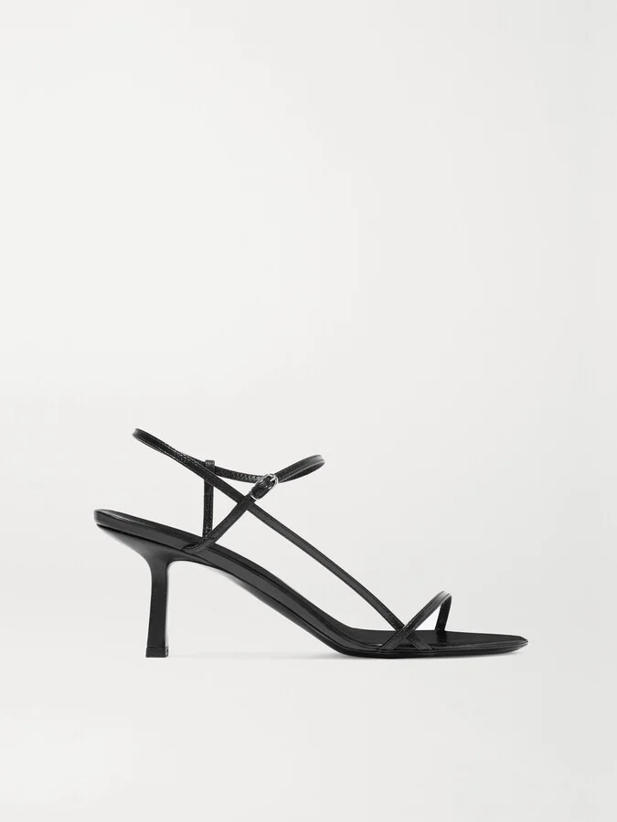 The Row - Bare Leather Sandals - Black