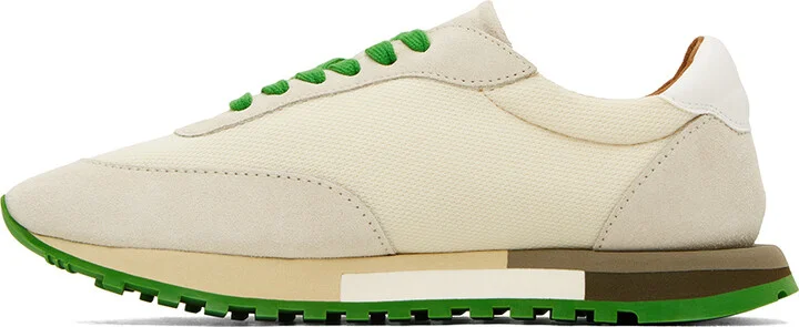 The Row Beige & Green Owen Sneakers - Image 3
