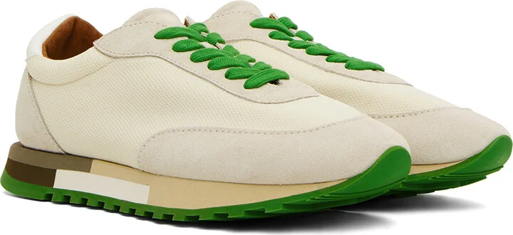 The Row Beige & Green Owen Sneakers - Image 4