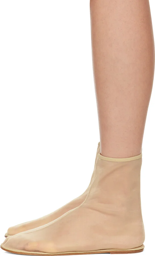 The Row Beige Sock Boots - Image 3