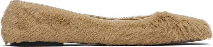 The Row Beige Square Ballet Ballerina Flats