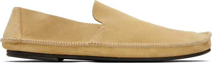 The Row Beige Tyler Loafers