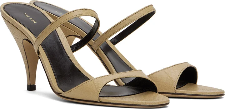 The Row Beige Vika Heeled Sandals - Image 4
