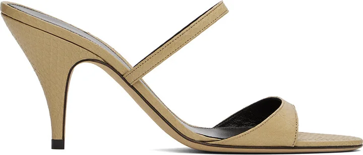 The Row Beige Vika Heeled Sandals