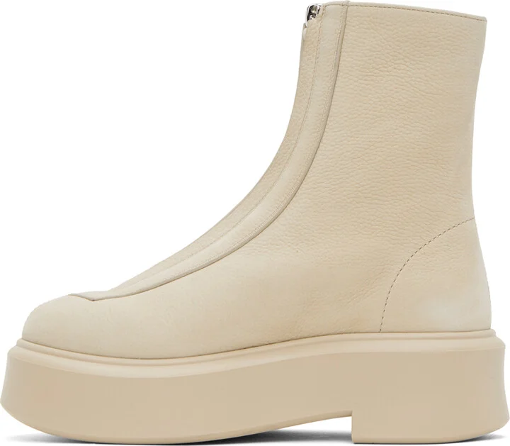 The Row Beige Zipped I Boots - Image 3