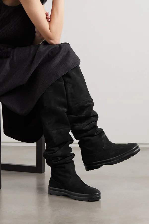 The Row - Billie Suede Over-the-knee Boots - Black - Image 2