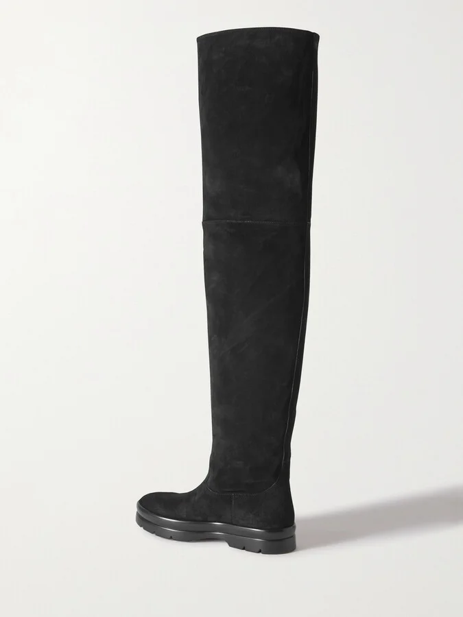 The Row - Billie Suede Over-the-knee Boots - Black - Image 3