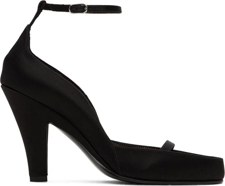 The Row Black Ankle Strap Heels