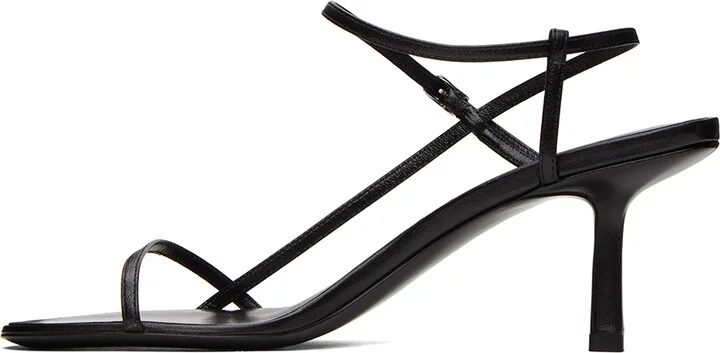 The Row Black Bare Heeled Sandals - Image 3