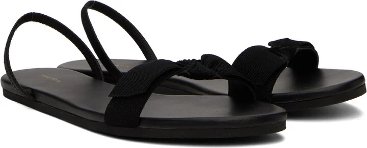 The Row Black Bow Sandals - Image 4