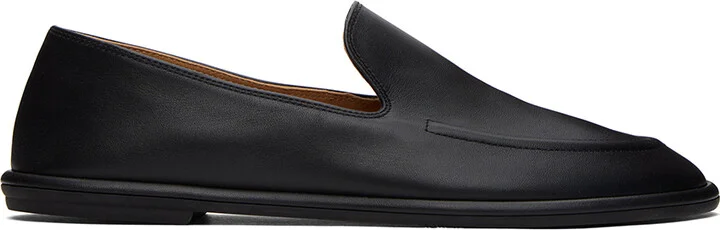 The Row Black Canal Loafers