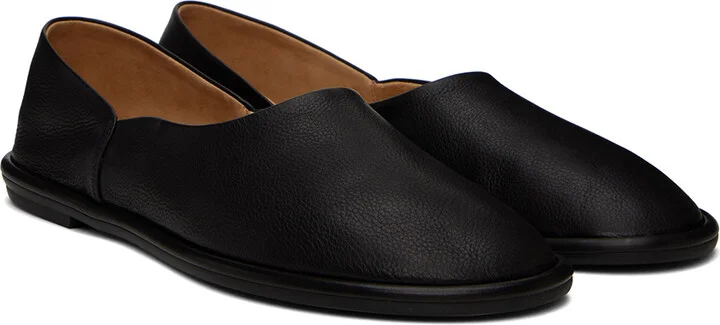 The Row Black Canal Slip On Loafers - Image 4
