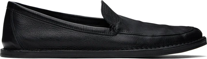 The Row Black Cary V1 Loafers