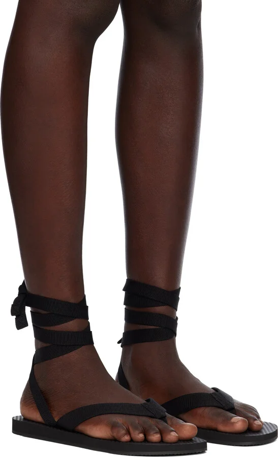 The Row Black Dune Knot Sandals - Image 4