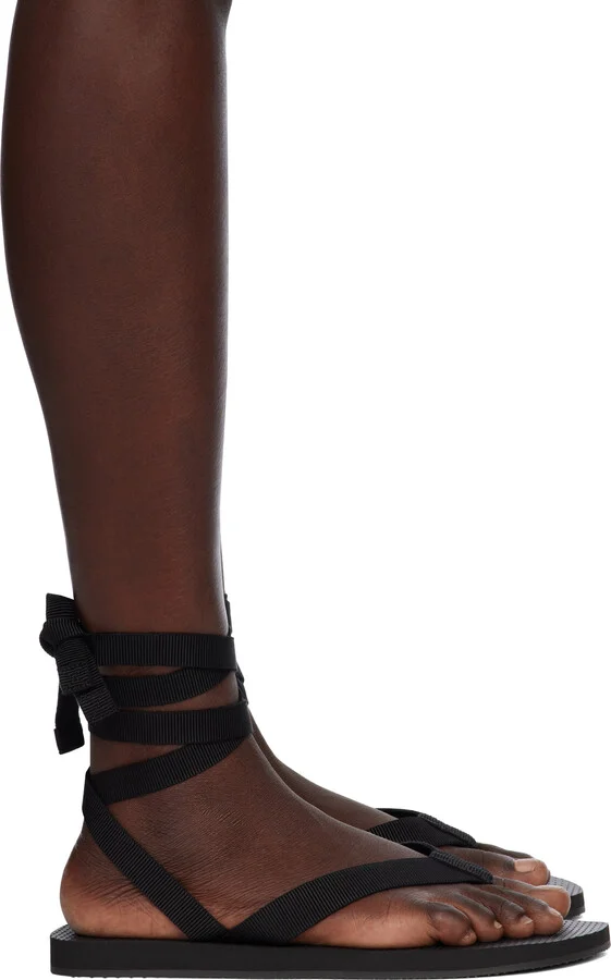 The Row Black Dune Knot Sandals