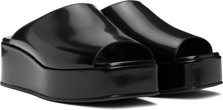 The Row Black Emi Flatform Sandals - Image 4
