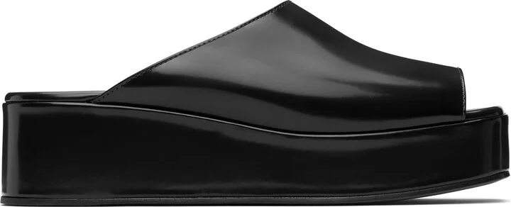 The Row Black Emi Flatform Sandals