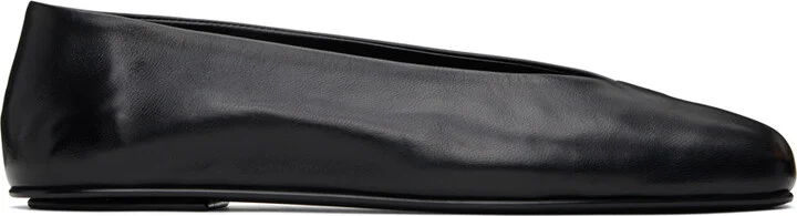 The Row Black Eva Two Ballerina Flats