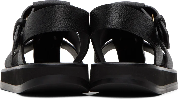 The Row Black Fisherman Sandals - Image 2