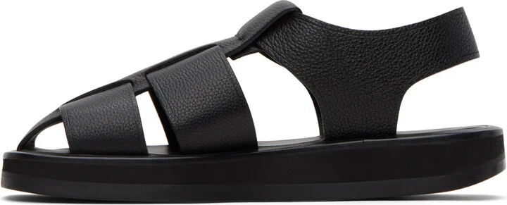 The Row Black Fisherman Sandals - Image 3