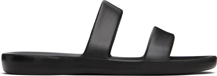 The Row Black Foam Sandals