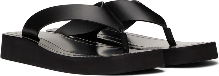 The Row Black Ginza Sandals - Image 4