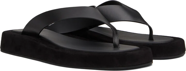 The Row Black Ginza Sandals - Image 4