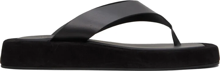 The Row Black Ginza Sandals