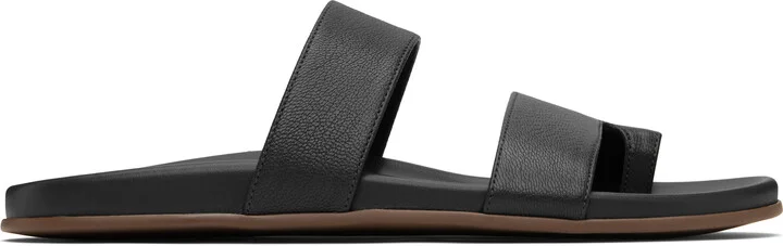 The Row Black Hugh Sandals