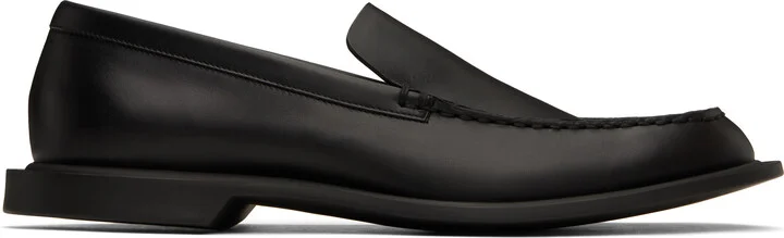 The Row Black Nic Loafers